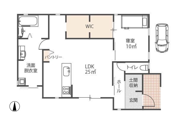 一人暮らし用の間取り例