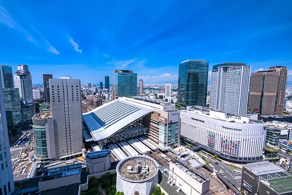 大阪中心地の街並み